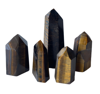 Tiger Eye Generator Single Point Cut and Polished From Brazil