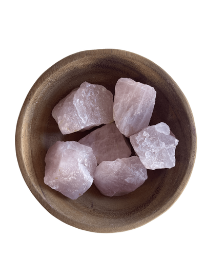 Rose Quartz Crystal Rough Chunk Natural Mineral - 4 to 8cm