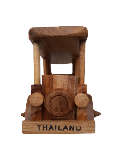 Hand Carved Wooden Tuk Tuk