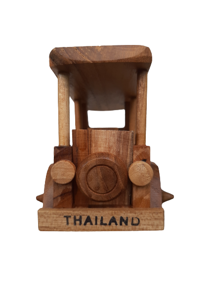 Hand Carved Wooden Tuk Tuk