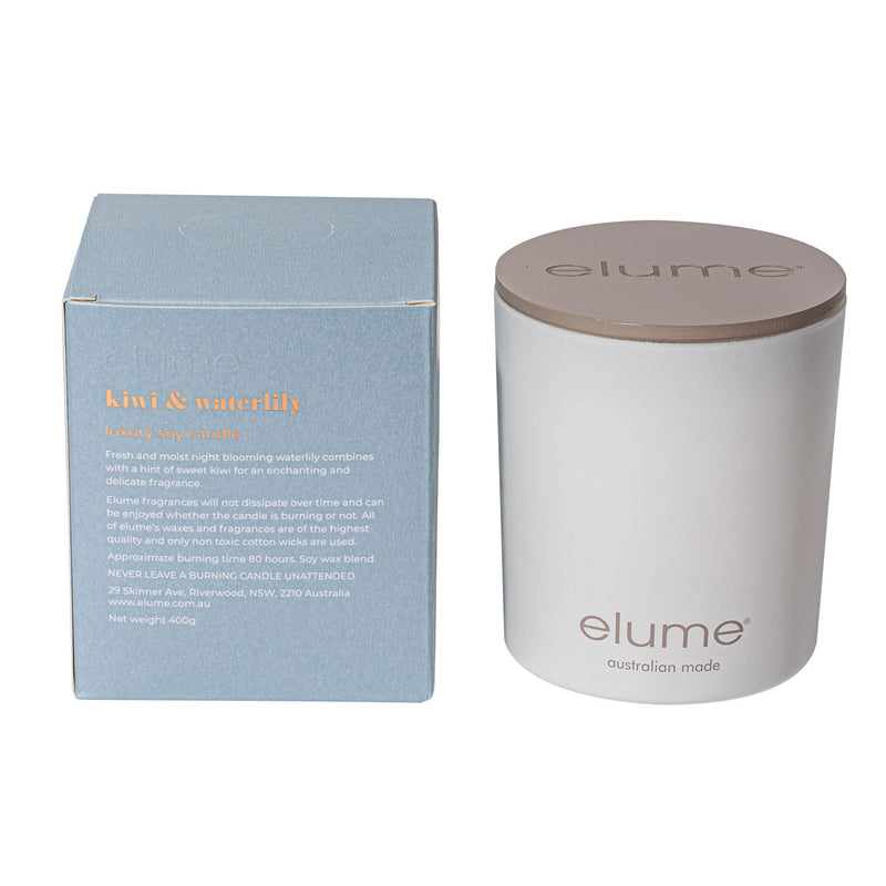 Elume Soy Candle - Kiwi & Waterlily