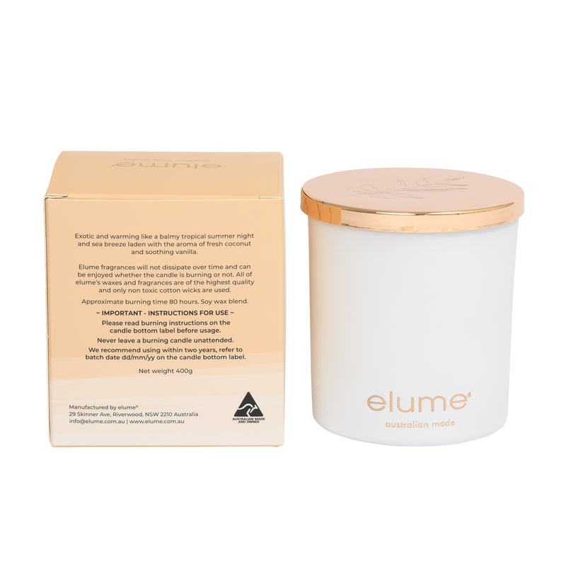 Elume Soy Candle - Coconut Orchid & Vanilla Bean