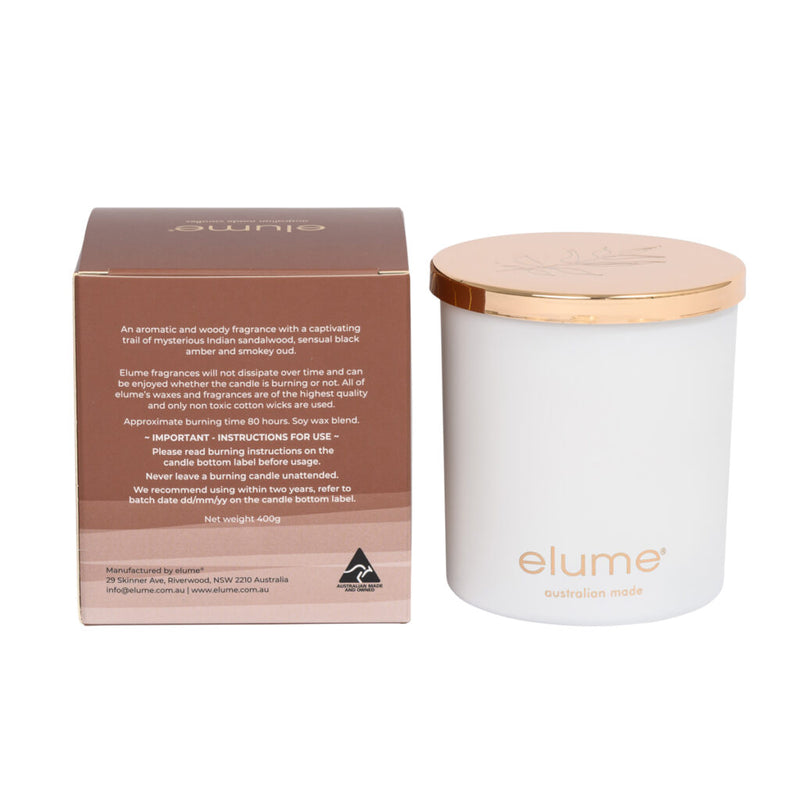 Elume Soy Candle - Sandalwood & Black Amber