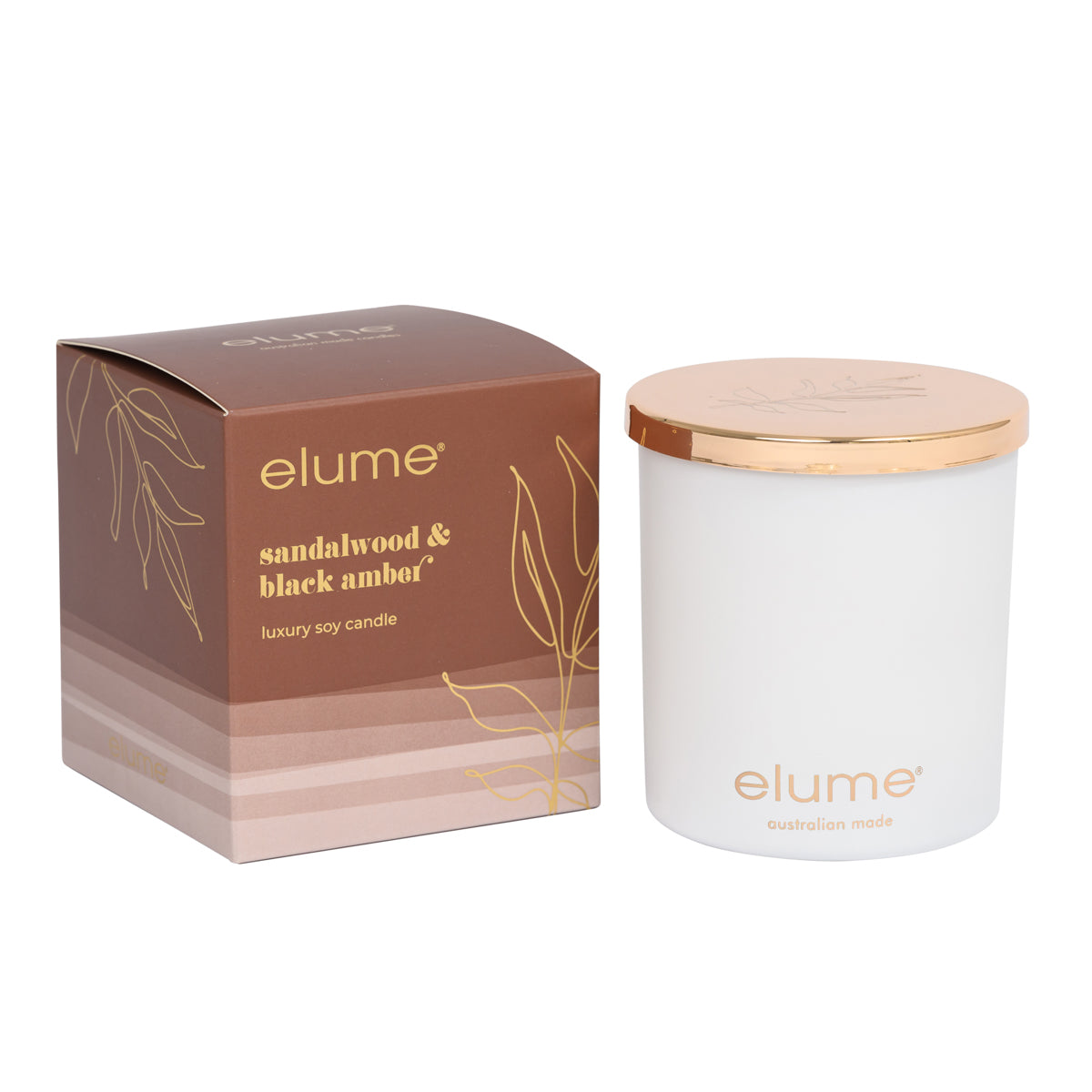 Elume Soy Candle - Sandalwood & Black Amber – The Elephant Shop