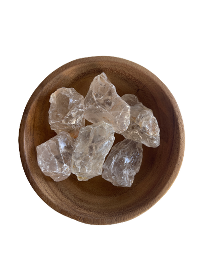 Clear Quartz Crystal Rough Chunk Natural Mineral - 4 to 8cm