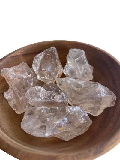 Clear Quartz Crystal Rough Chunk Natural Mineral - 4 to 8cm