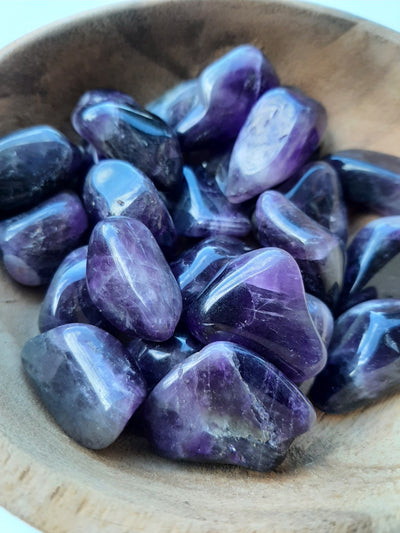 Amethyst Crystal Set of Tumbled Stones Smoothed and Polished - 2x3cm