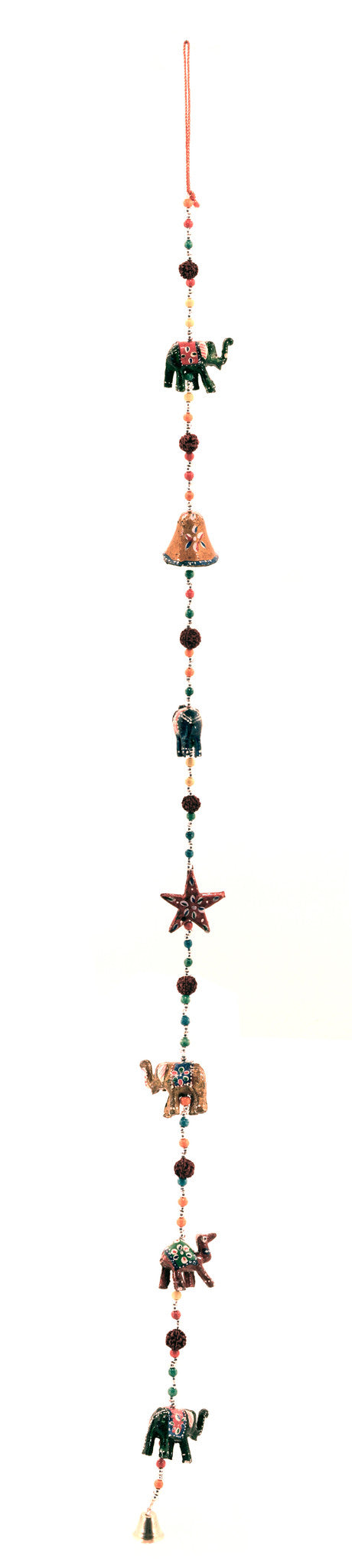 Hanging Decoration Elephants and Bells Mobile Multi Colour
