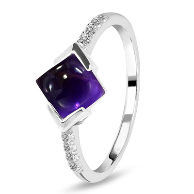 Amethyst Silver Mabel Ring