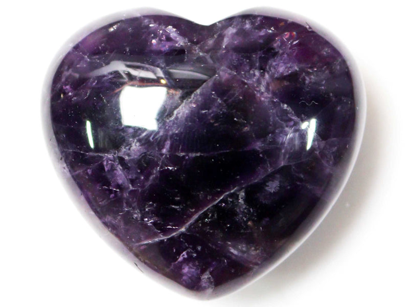 Amethyst Crystal Heart Cut and Polished Mineral