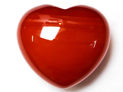 Carnelian Crystal Heart Cut and Polished Mineral