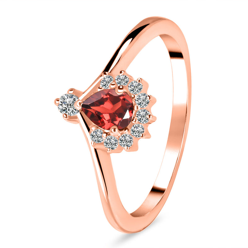 Garnet Rose Gold Harriet Ring