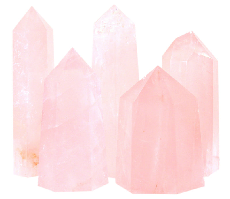 Rose Quartz Generator Single Point Cut and Polished From Brazil