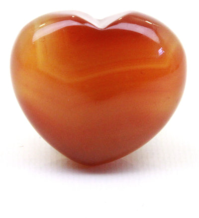 Carnelian Crystal Heart Cut and Polished Mineral