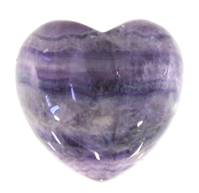Rainbow Fluorite Crystal Heart Cut and Polished Mineral