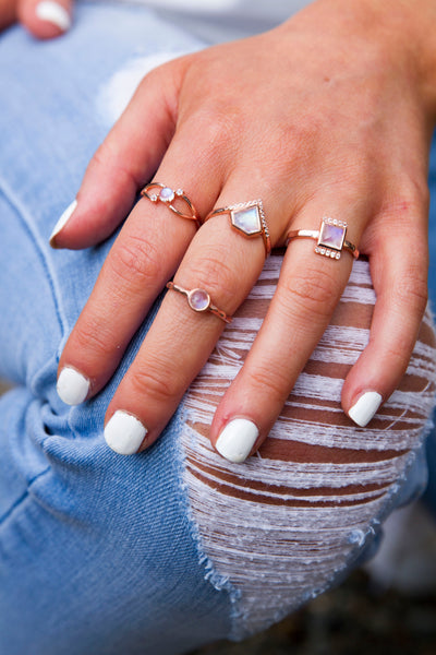 Moonstone Rose Gold Virginia Ring