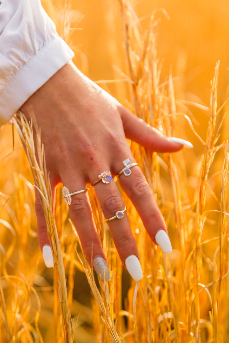 Moonstone Rose Gold Elizabeth Ring
