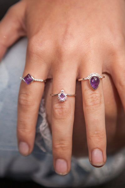 Amethyst Silver Mabel Ring