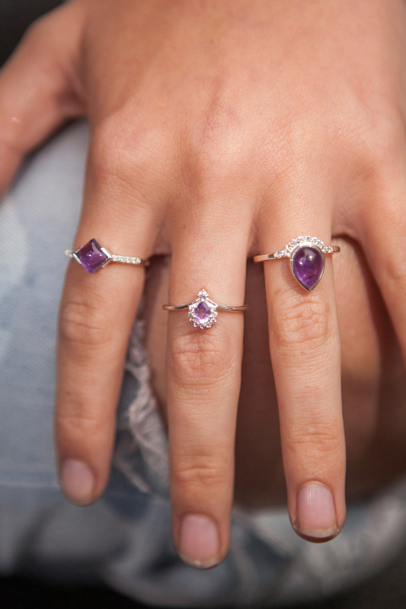 Amethyst Silver Mabel Ring