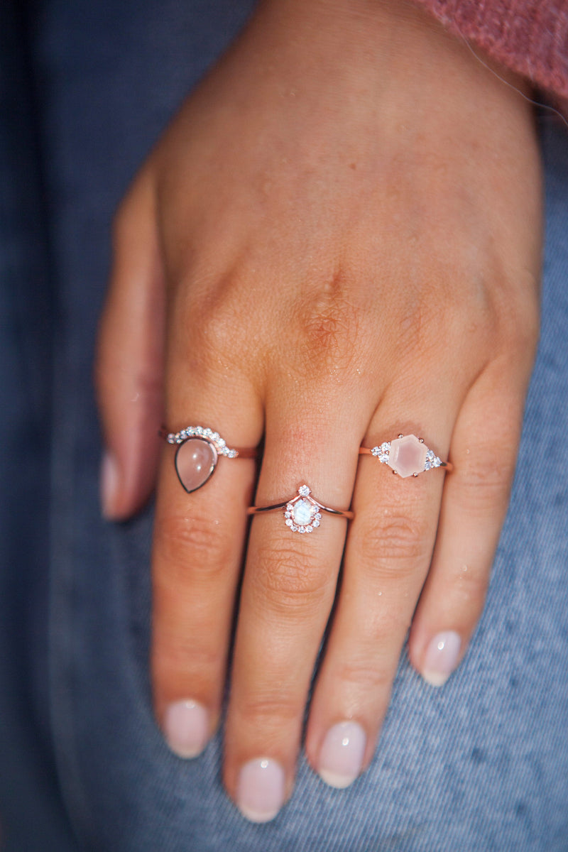 Moonstone Rose Gold Harriet Ring