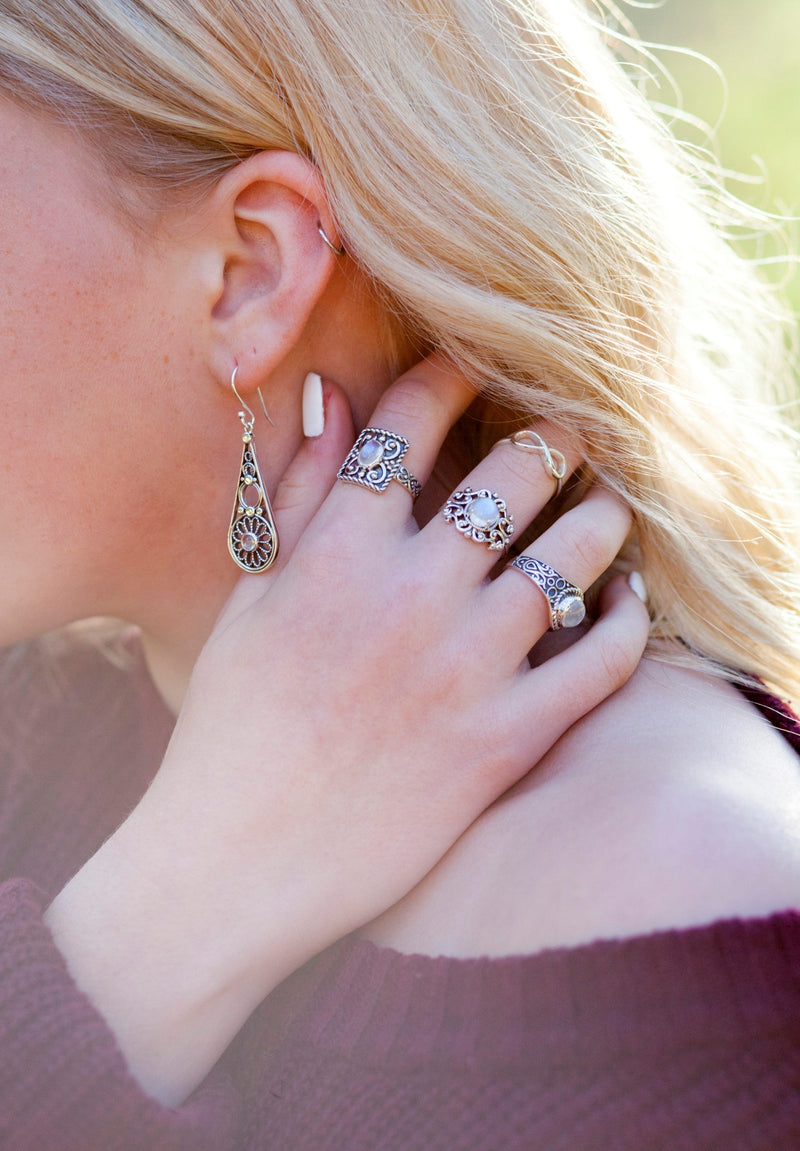 Moonstone Silver Nova Ring