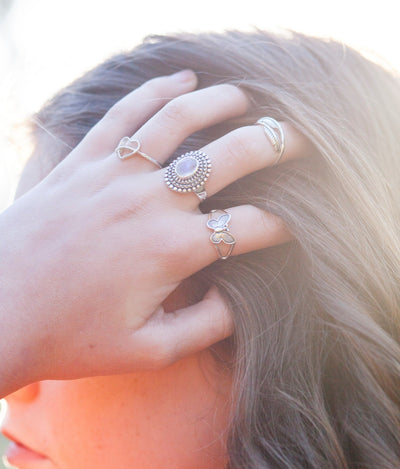 Silver Bashful Butterfly Ring