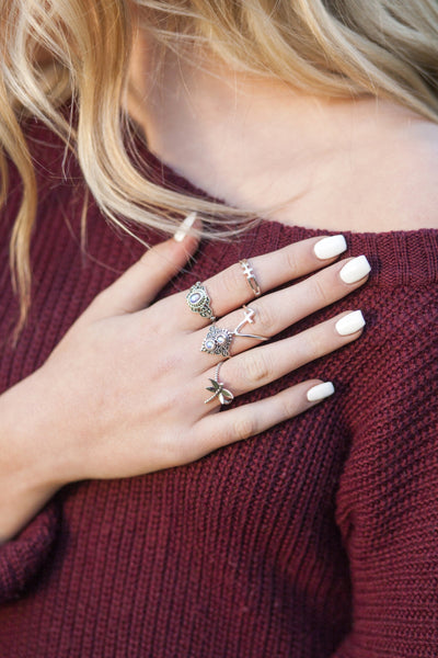 Silver Cross Ring