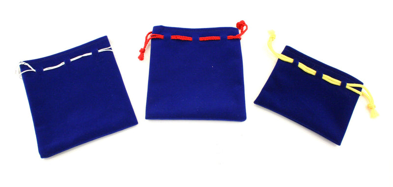 Suede Gift Bag Pouch Coloured String