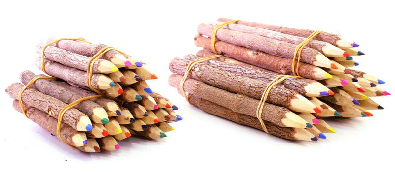 Natural Wooden Bush Pencils Mixed Colour (pack of 10)