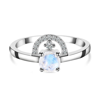 Moonstone Silver Evangeline Ring