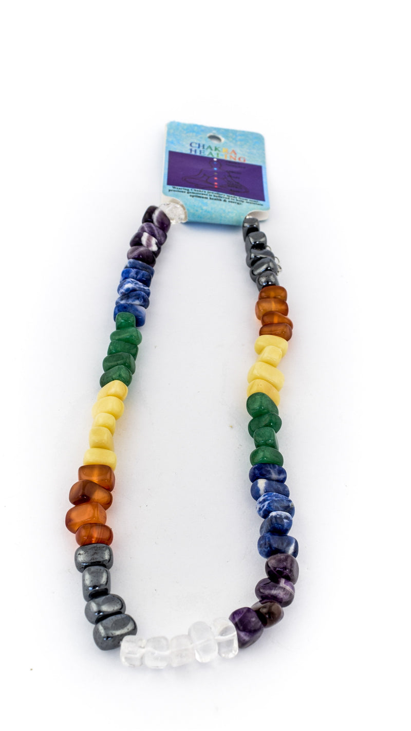 Chakra Elastic Jewellery Necklace With Seven Types Of Crystal Stones
