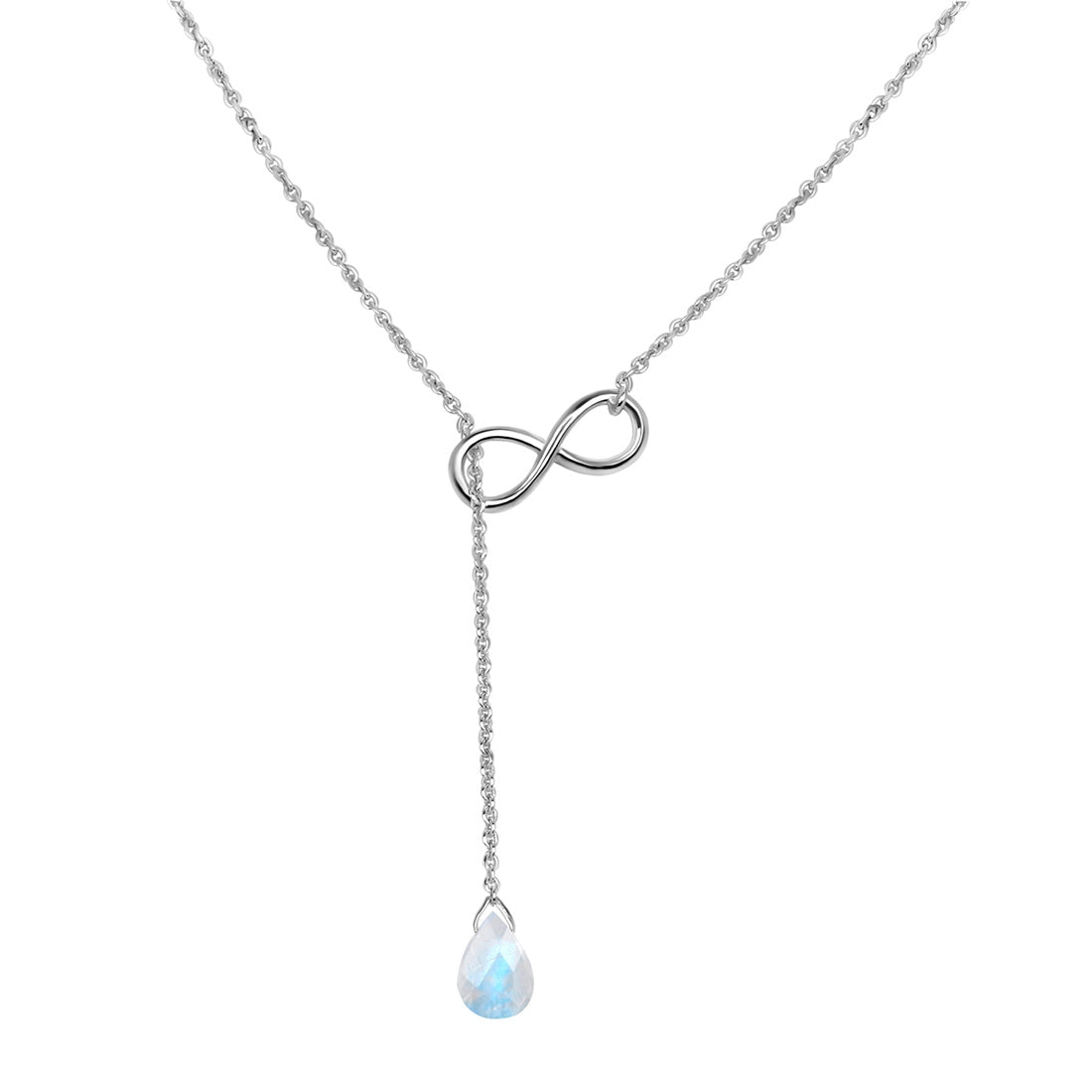 Moonstone Silver Infinite Instinct Drop Necklace – The Elephant Shop