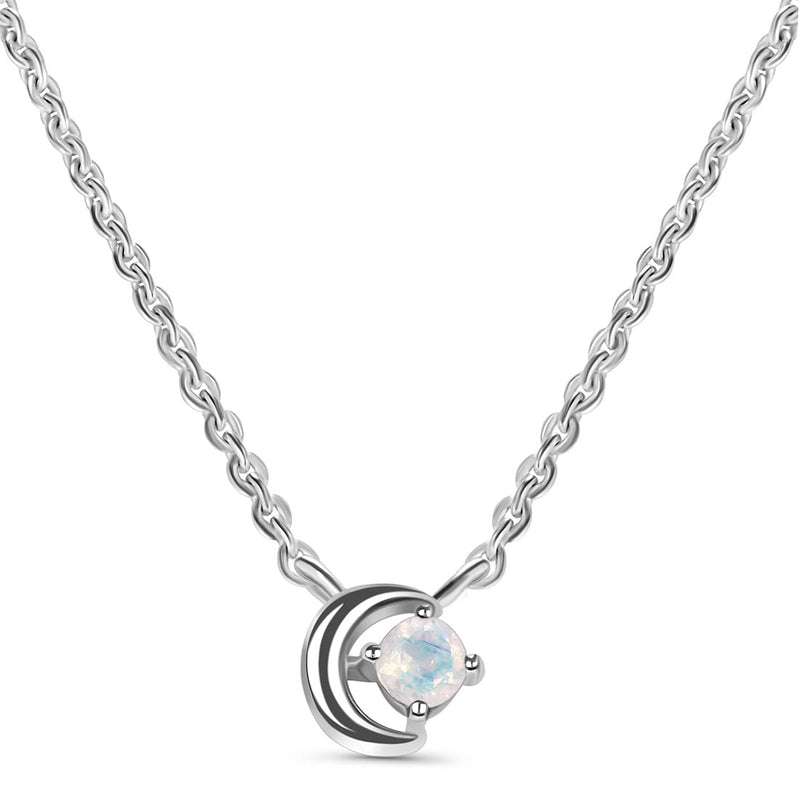 Moonstone Silver Blue Moon Necklace