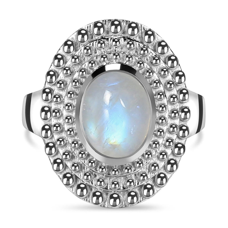 Moonstone Silver Atria Ring