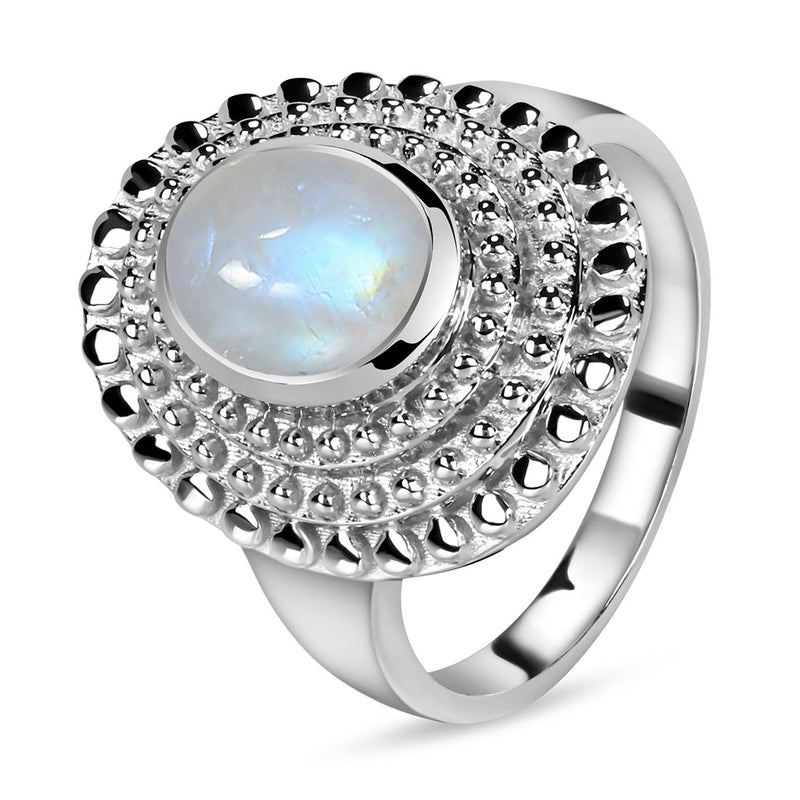 Moonstone Silver Atria Ring
