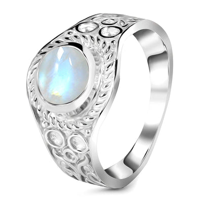 Moonstone Silver Nova Ring