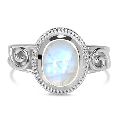 Moonstone Silver Divine Ring