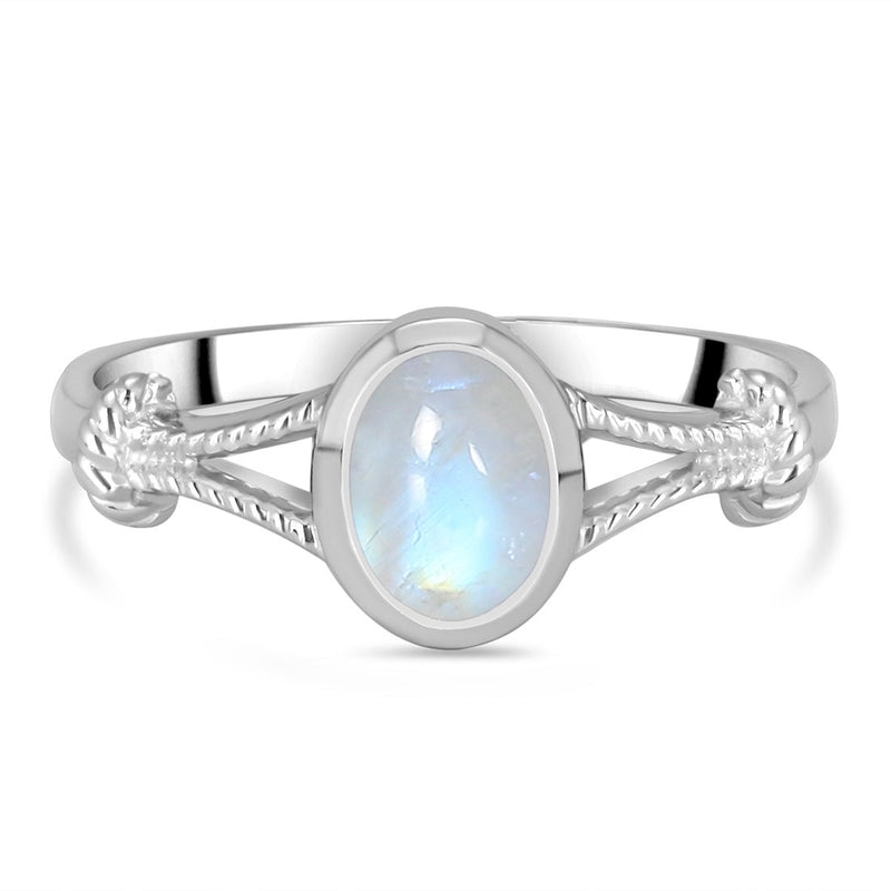 Moonstone Silver Vega Ring