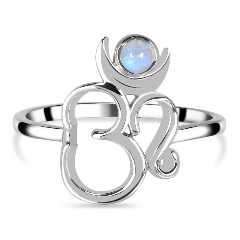 Moonstone Silver Flourish Ring