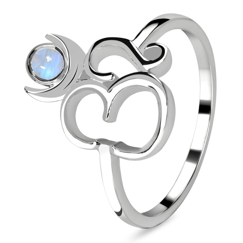Moonstone Silver Flourish Ring
