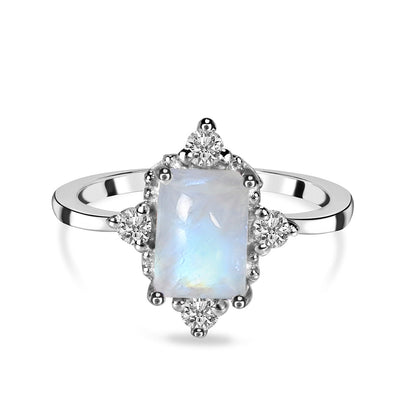Moonstone Silver Ivy Ring