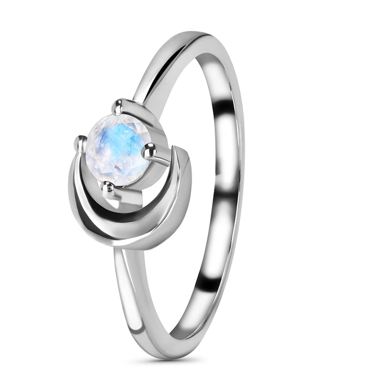 Moonstone Silver Blue Moon Ring