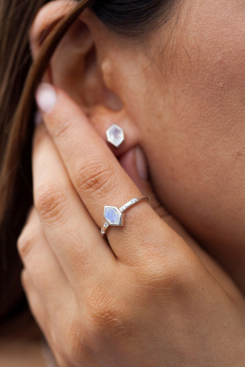 Moonstone Silver Estoile Ring