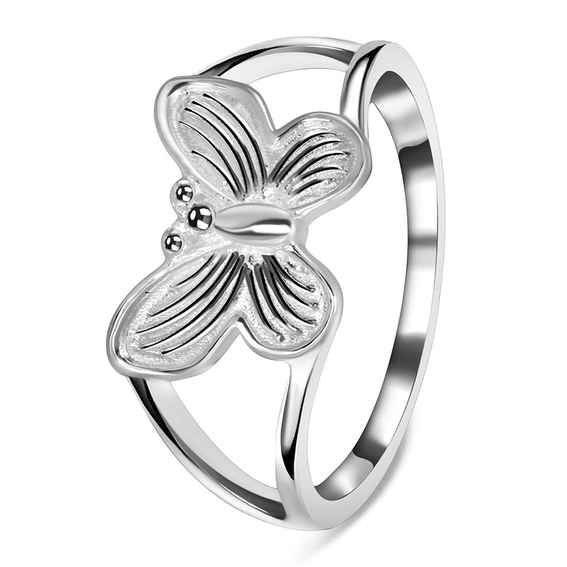 Silver Bashful Butterfly Ring