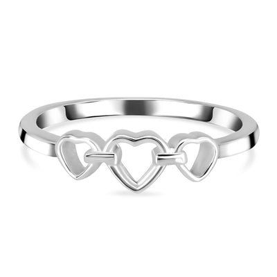 Silver Love Trio Ring
