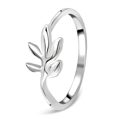 Silver Lobed Leaf Ring