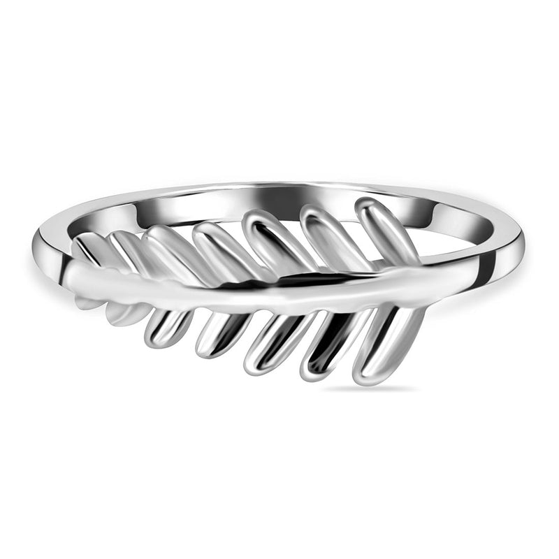 Silver Leaf Ring