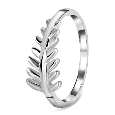 Silver Leaf Ring