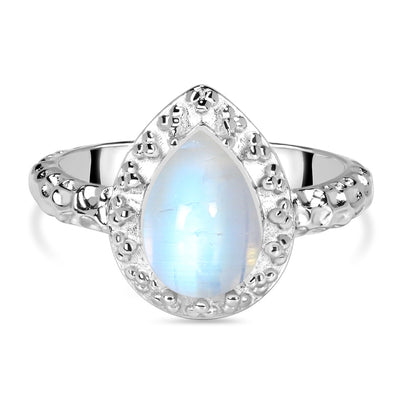 Moonstone Silver Juliet Ring