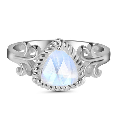 Moonstone Silver Portia Ring